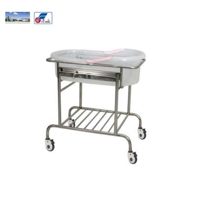 Adjustable Hospital Baby Cot Mobile With Infant Bed With Basin