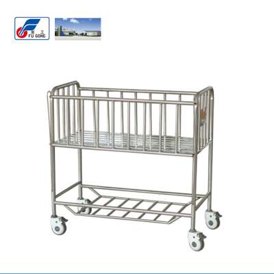 Hospital steel bed and new born baby crib bed